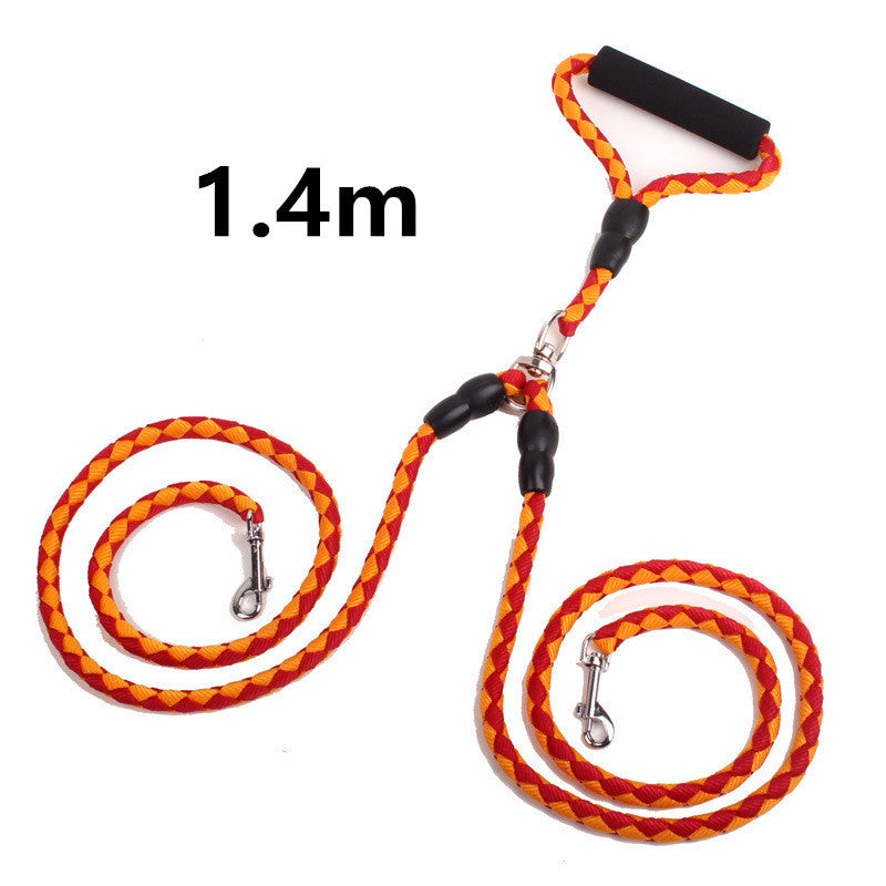 Double-Ended Dog Leash – One Plus Two Traction Rope for Easy Walking & Control - Valgo