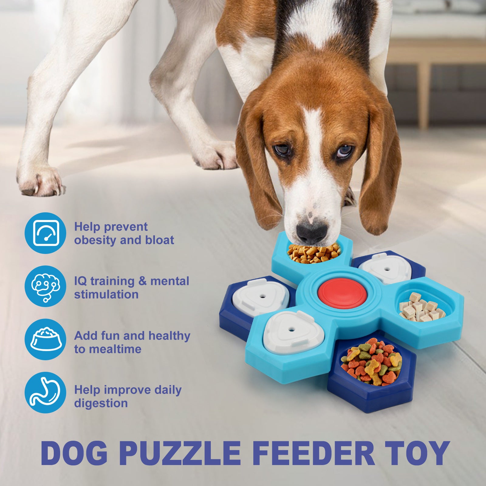 4-Layer Interactive Slow Feeder Puzzle Bowl – Fun & Healthy Eating for Dogs - Valgo