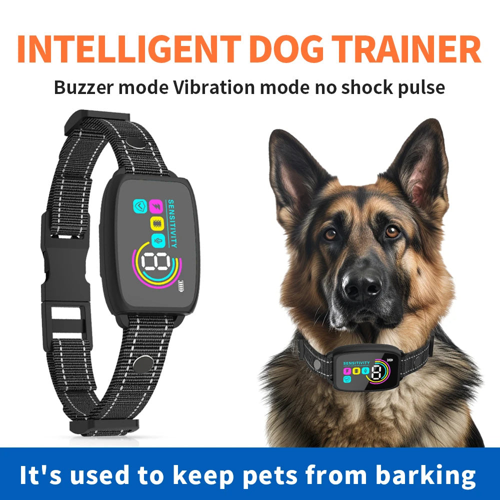 Smart Automatic Anti-Barking Dog Collar – Rechargeable Bark Stopper with HD Digital Display & IP67 Waterproof - Valgo