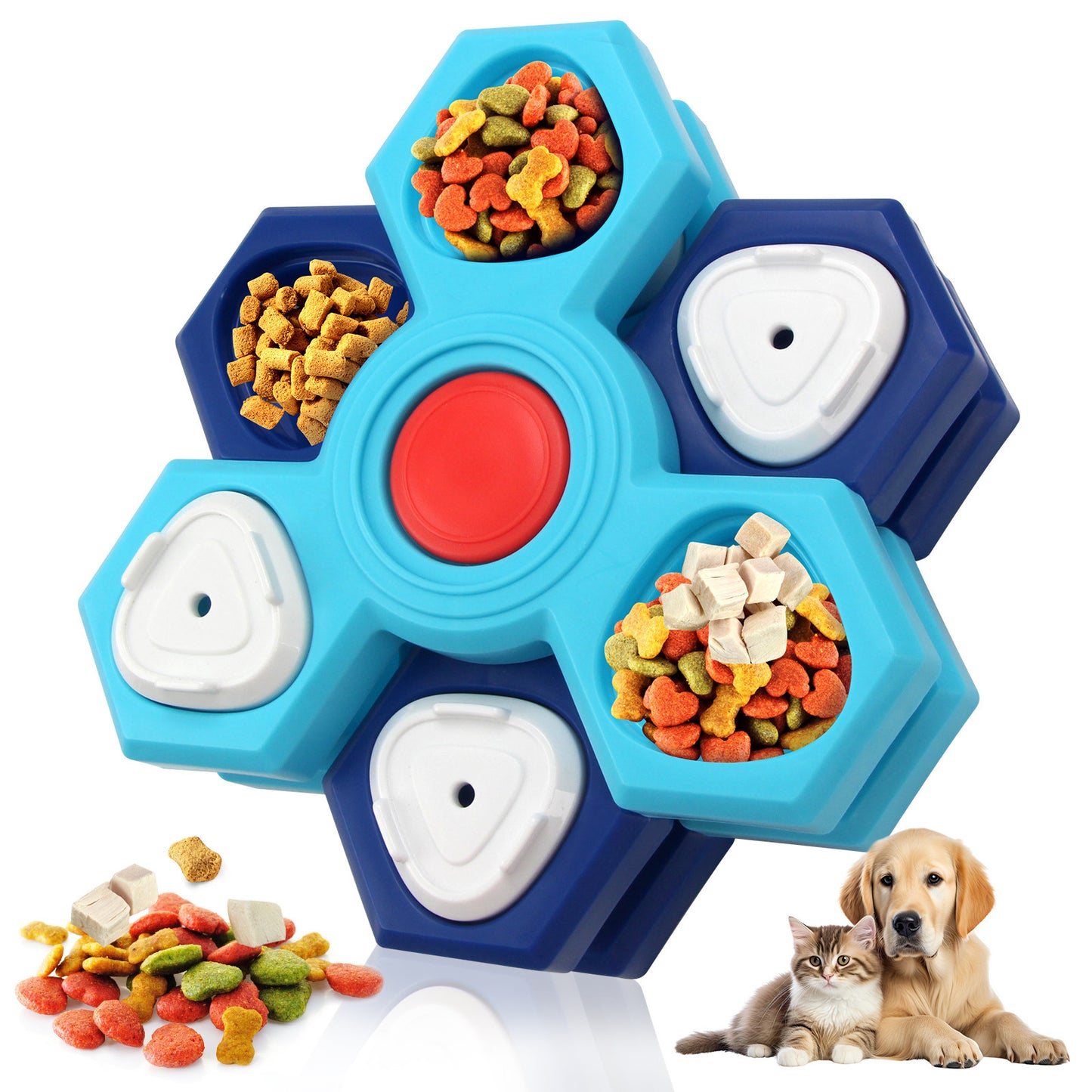 4-Layer Interactive Slow Feeder Puzzle Bowl – Fun & Healthy Eating for Dogs - Valgo