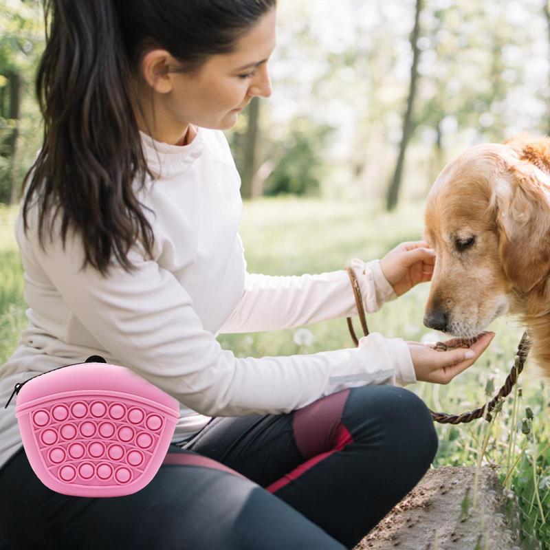 Silicone Dog Treat Pouch – Portable, Washable Training Bag for Snacks & Rewards - Valgo