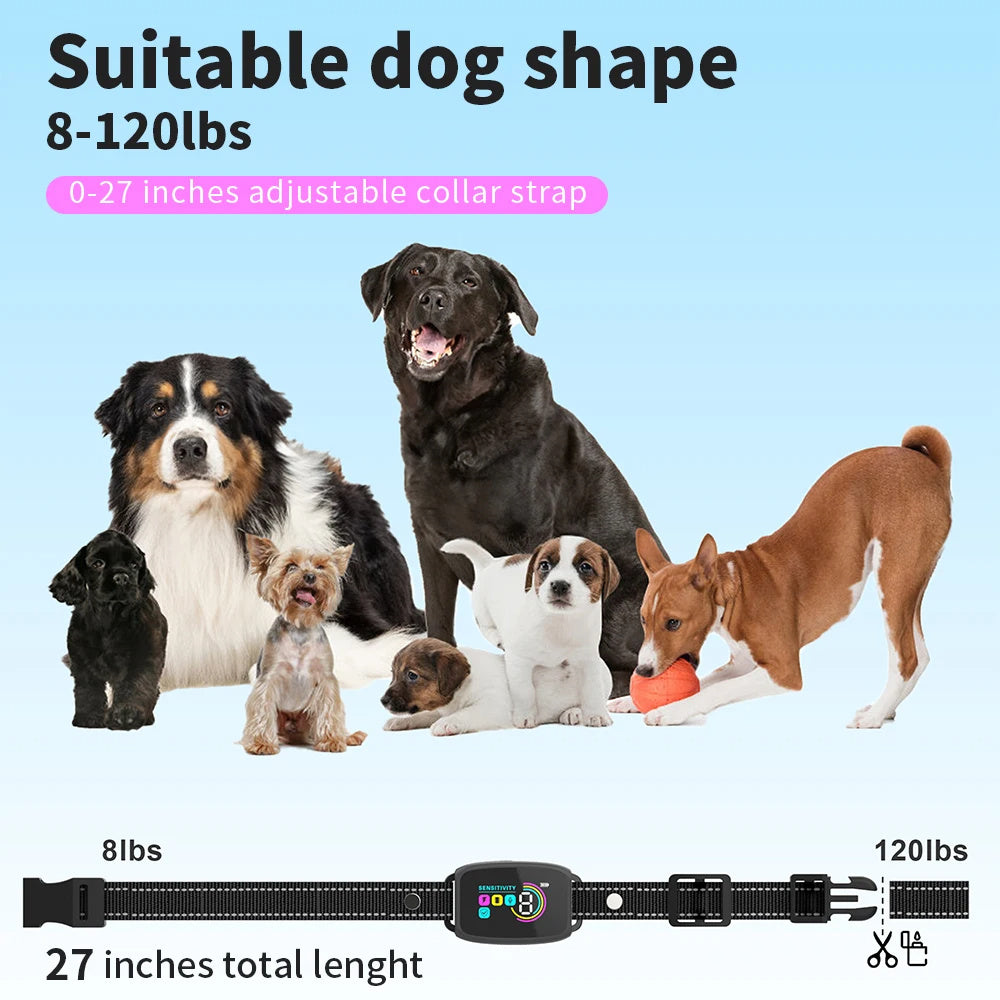 Smart Automatic Anti-Barking Dog Collar – Rechargeable Bark Stopper with HD Digital Display & IP67 Waterproof - Valgo