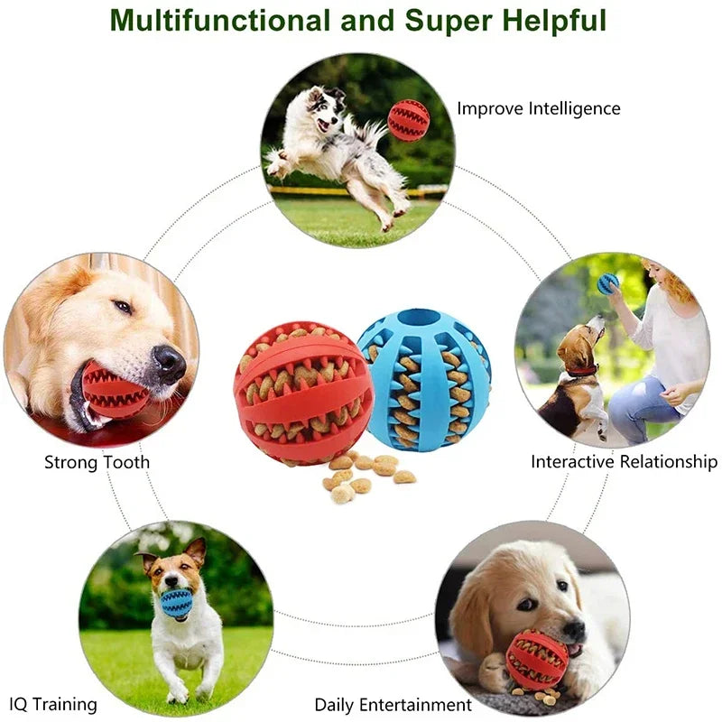 Durable Dog Toy Ball – Non-Toxic, Bite-Resistant Interactive Chew & Food Feeder for Puppies and Small Dogs - Valgo