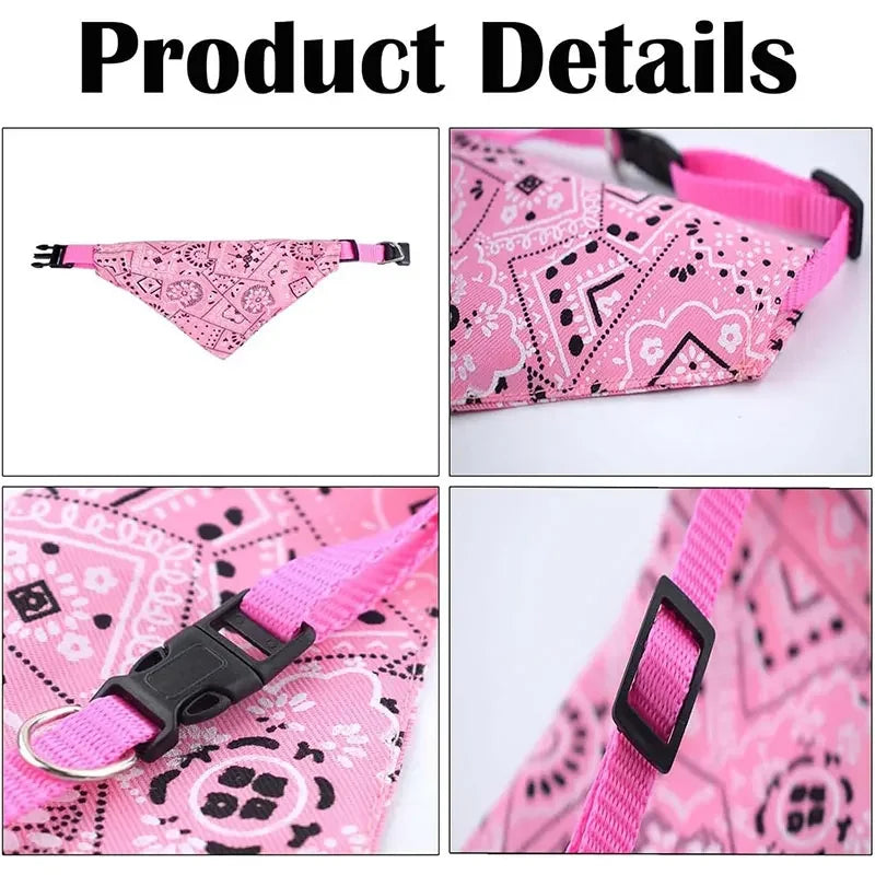 Detachable Dog Bandana Collar - Washable Triangle Scarf Bib for Small & Medium Dogs & Cats - Valgo