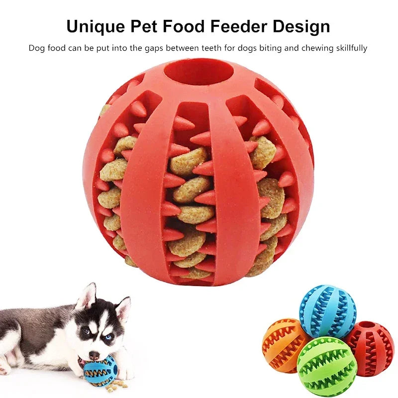 Durable Dog Toy Ball – Non-Toxic, Bite-Resistant Interactive Chew & Food Feeder for Puppies and Small Dogs - Valgo