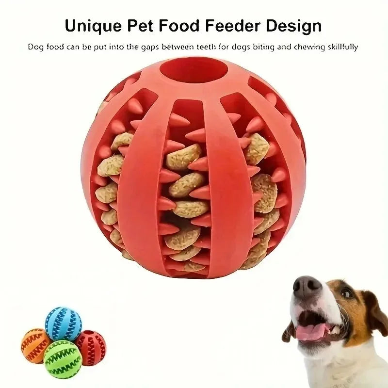 Durable Dog Toy Ball – Non-Toxic, Bite-Resistant Interactive Chew & Food Feeder for Puppies and Small Dogs - Valgo