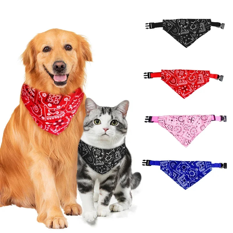 Detachable Dog Bandana Collar - Washable Triangle Scarf Bib for Small & Medium Dogs & Cats - Valgo