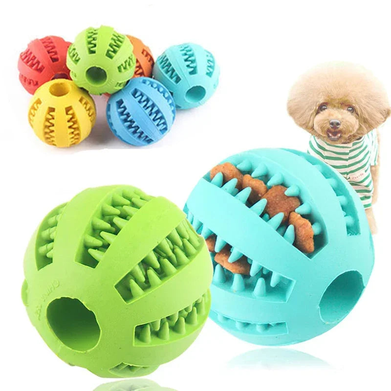 Durable Dog Toy Ball – Non-Toxic, Bite-Resistant Interactive Chew & Food Feeder for Puppies and Small Dogs - Valgo