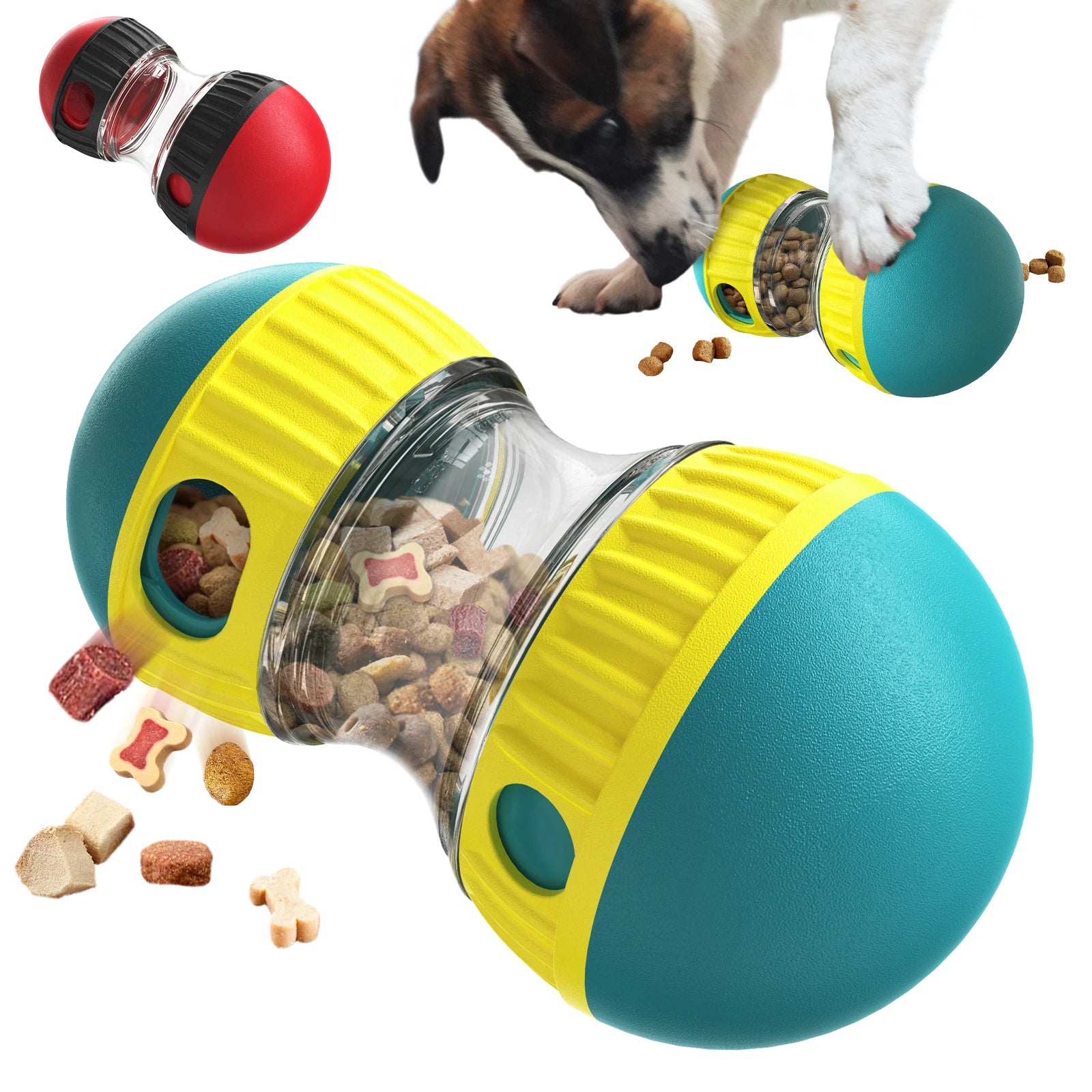 Dog Toy Improve IQ Interactive Puppy Toy - Slow Feeder Ball for Small &amp; Medium Dogs and Cats - Valgo