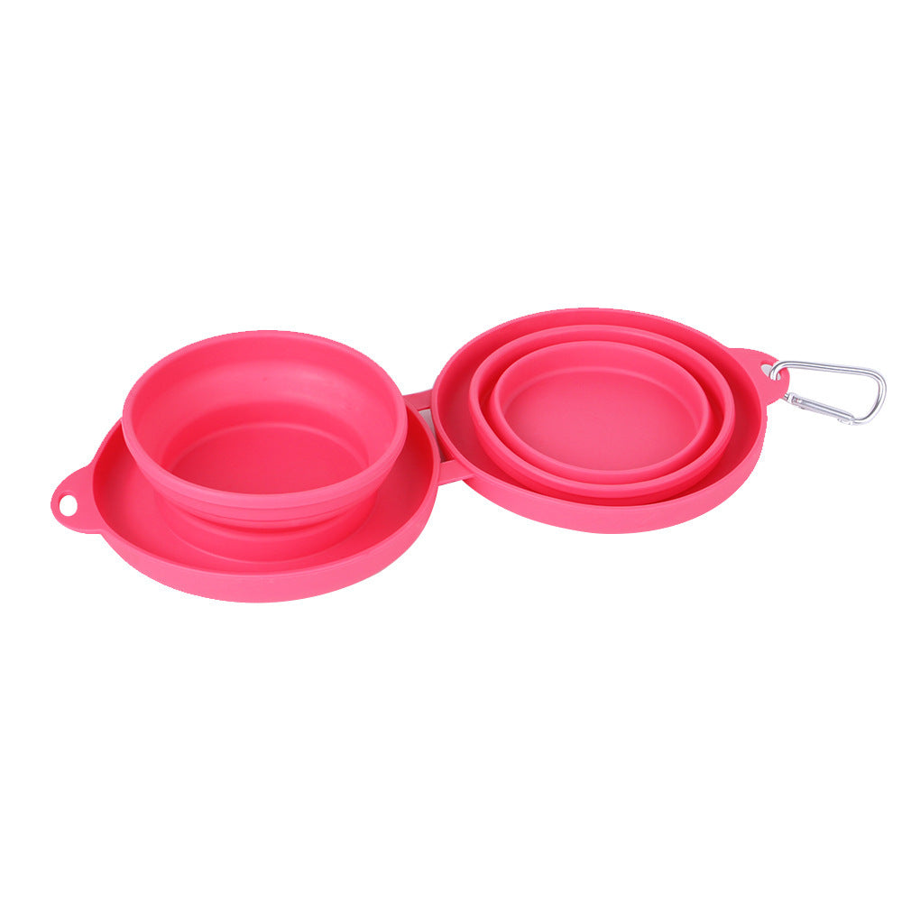 Foldable Rubber Double Pet Bowl – Portable & Durable Feeding Solution for Dogs & Cats - Valgo